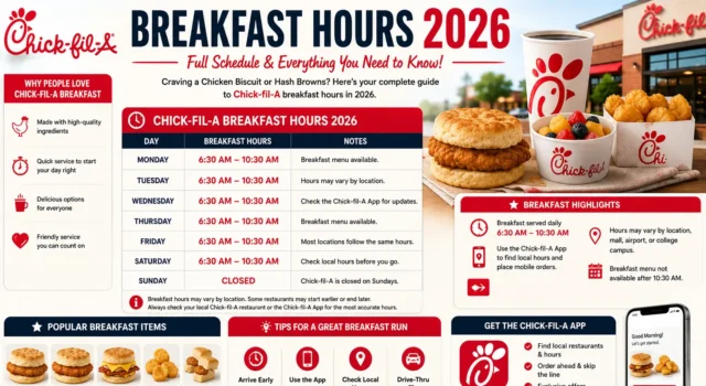 Chick-fil-A Breakfast Hours 2026: Full Schedule & Everything Chick-fil-A Breakfast Hours 2026
