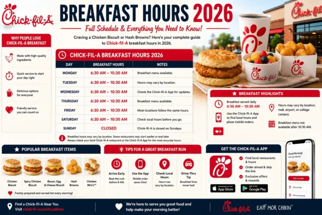 Chick-fil-A Breakfast Hours 2026 Chick-fil-A Breakfast Hours 2026