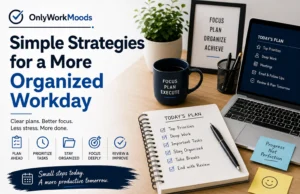 OnlyWorkMoods: Simple Strategies for a More Organized Workday. OnlyWorkMoods Simple Strategies for a More Organized Workday