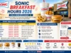 Sonic Breakfast Hours 2026: Full Schedule, Menu & More Sonic Breakfast Hours 2026