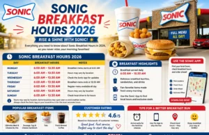 Sonic Breakfast Hours 2026: Full Schedule, Menu & More Sonic Breakfast Hours 2026